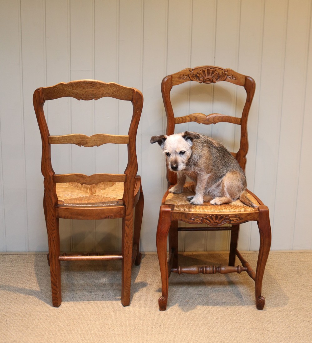 Set Of Six French Oak Dining Chairs View VIII
