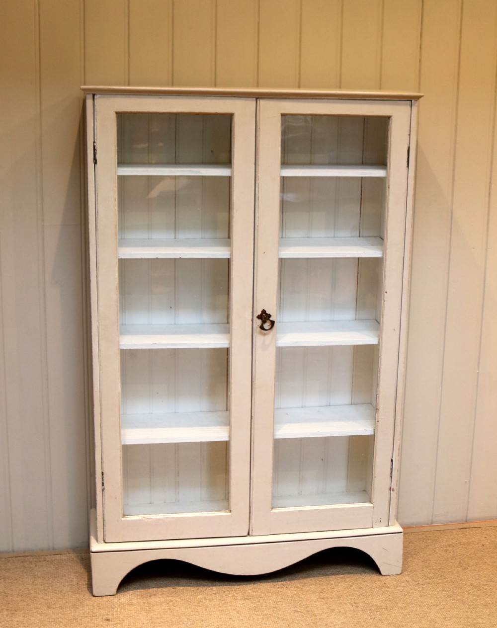 Painted Two Door Glazed Bookcase View IV
