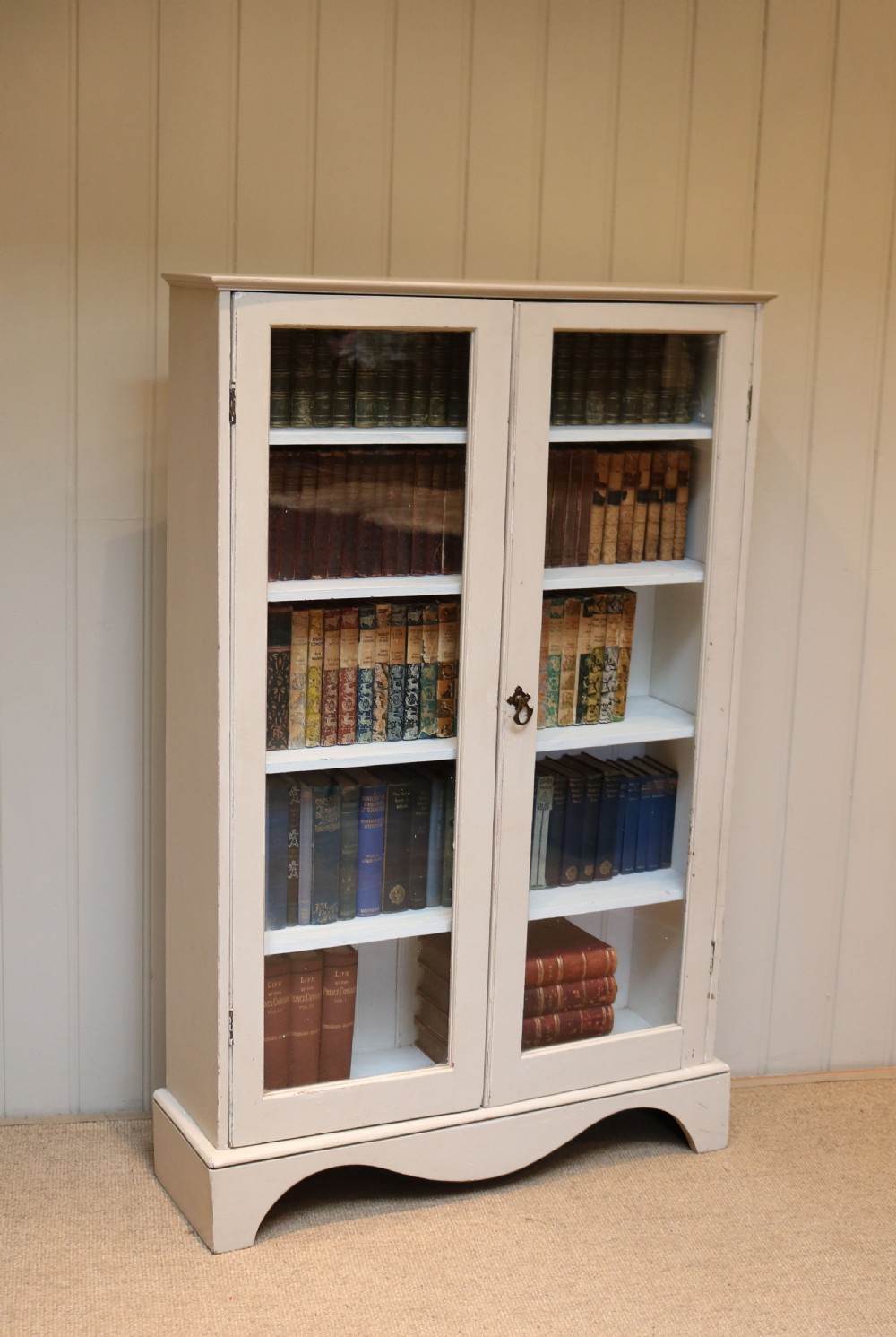 Painted Two Door Glazed Bookcase View VII