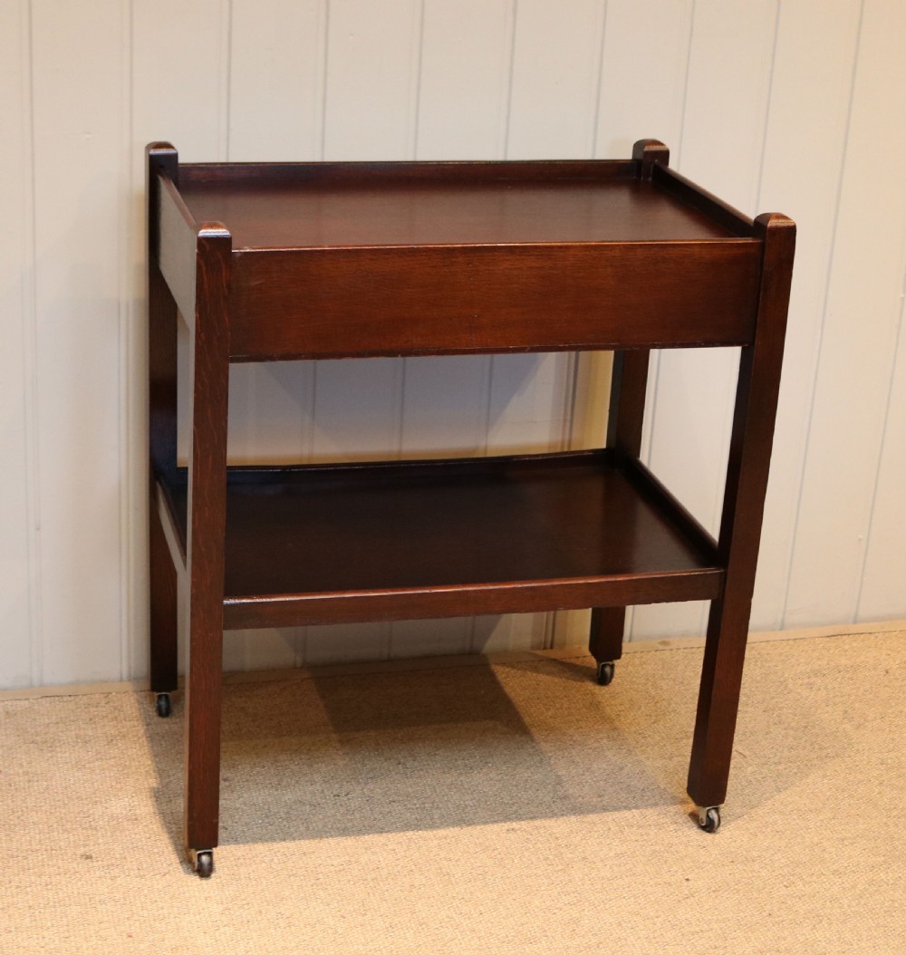 1930s Oak Tea Trolly View V