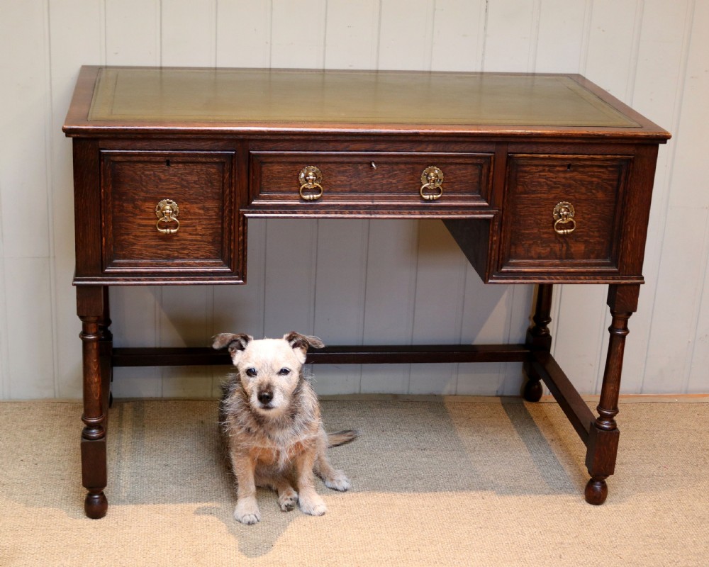 Solid Oak Writing Desk View V
