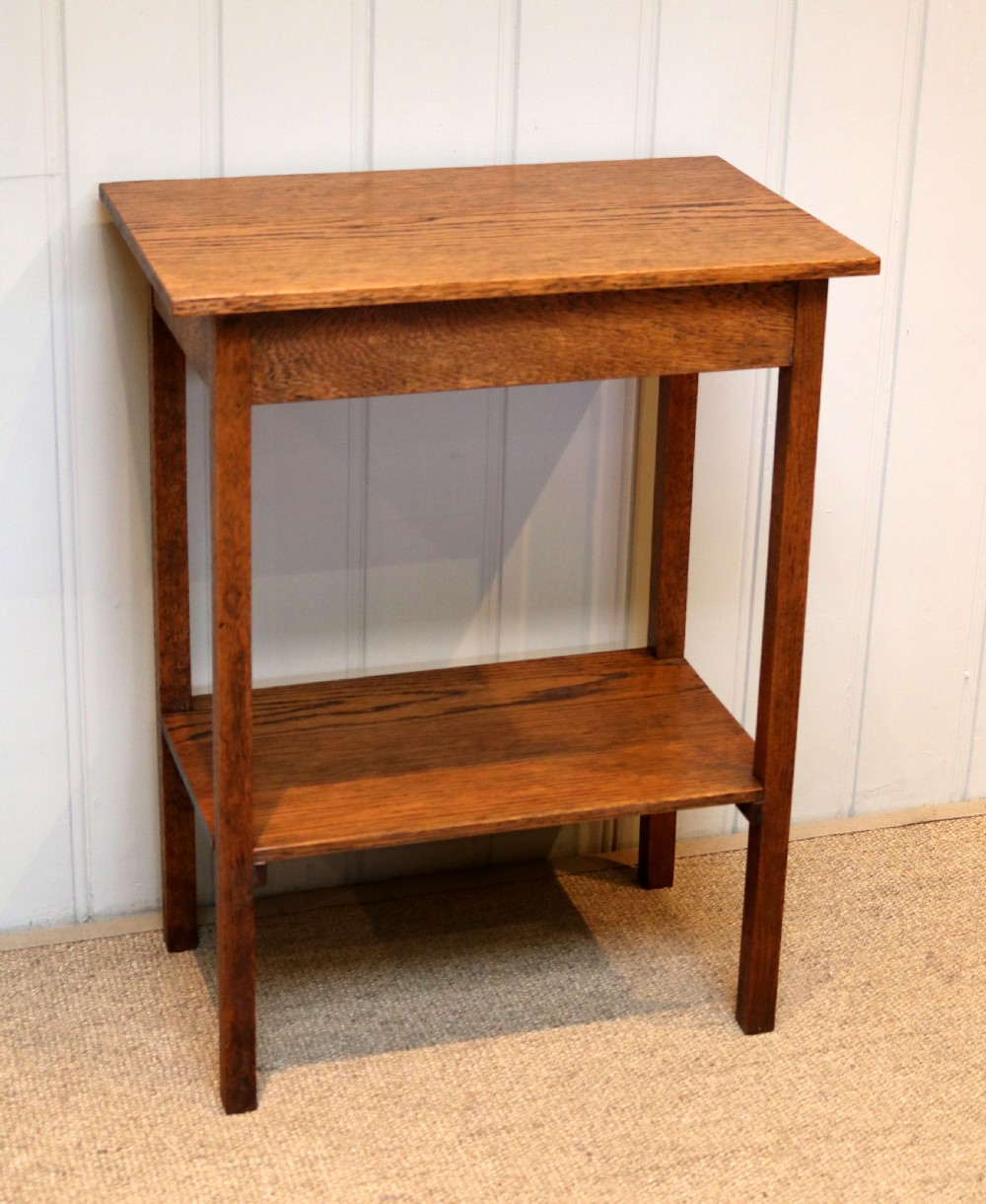 Small Oak Two Tier Table View III