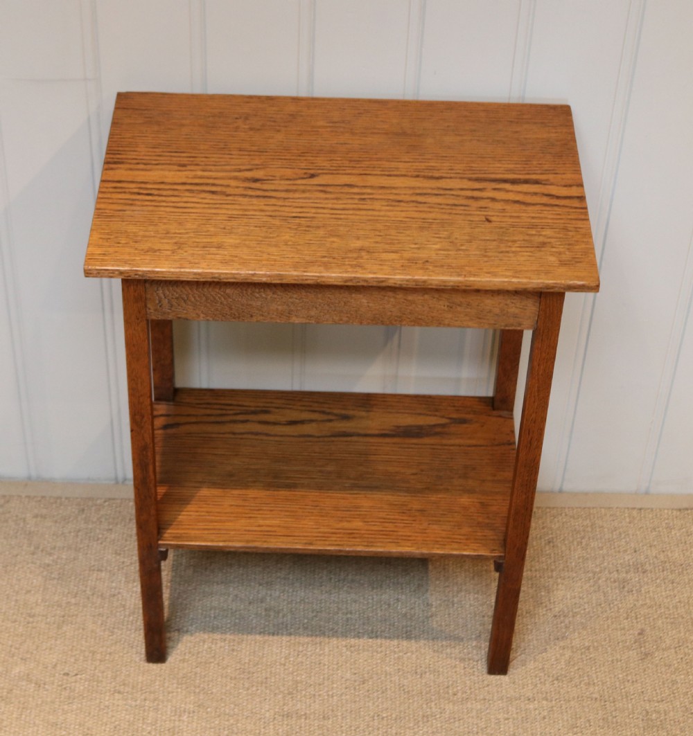 Small Oak Two Tier Table View IV