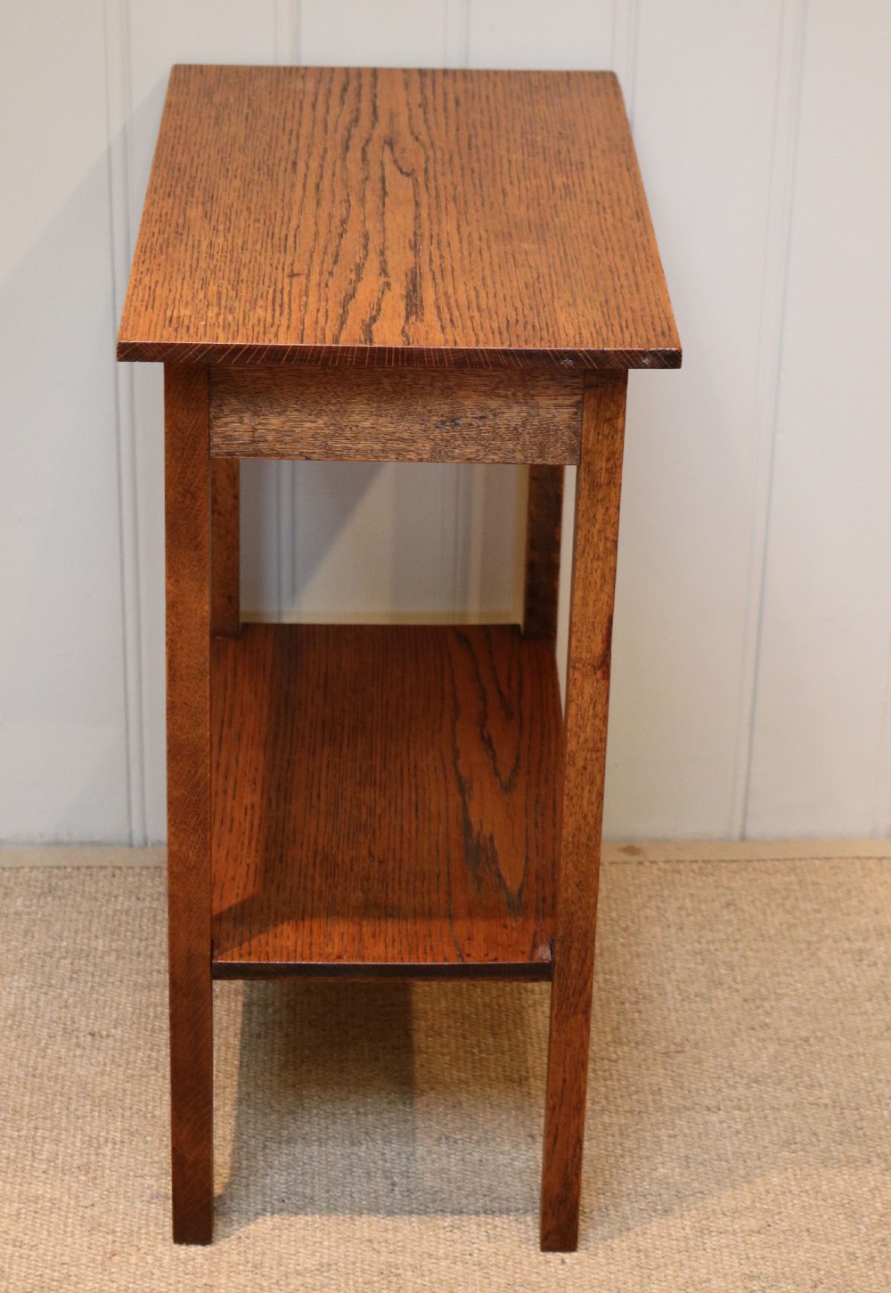 Small Oak Two Tier Table View VIII