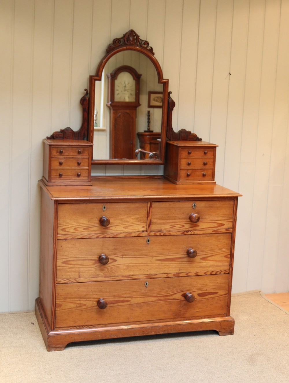 Pitch Pine Dressing Chest Of Drawers View VI