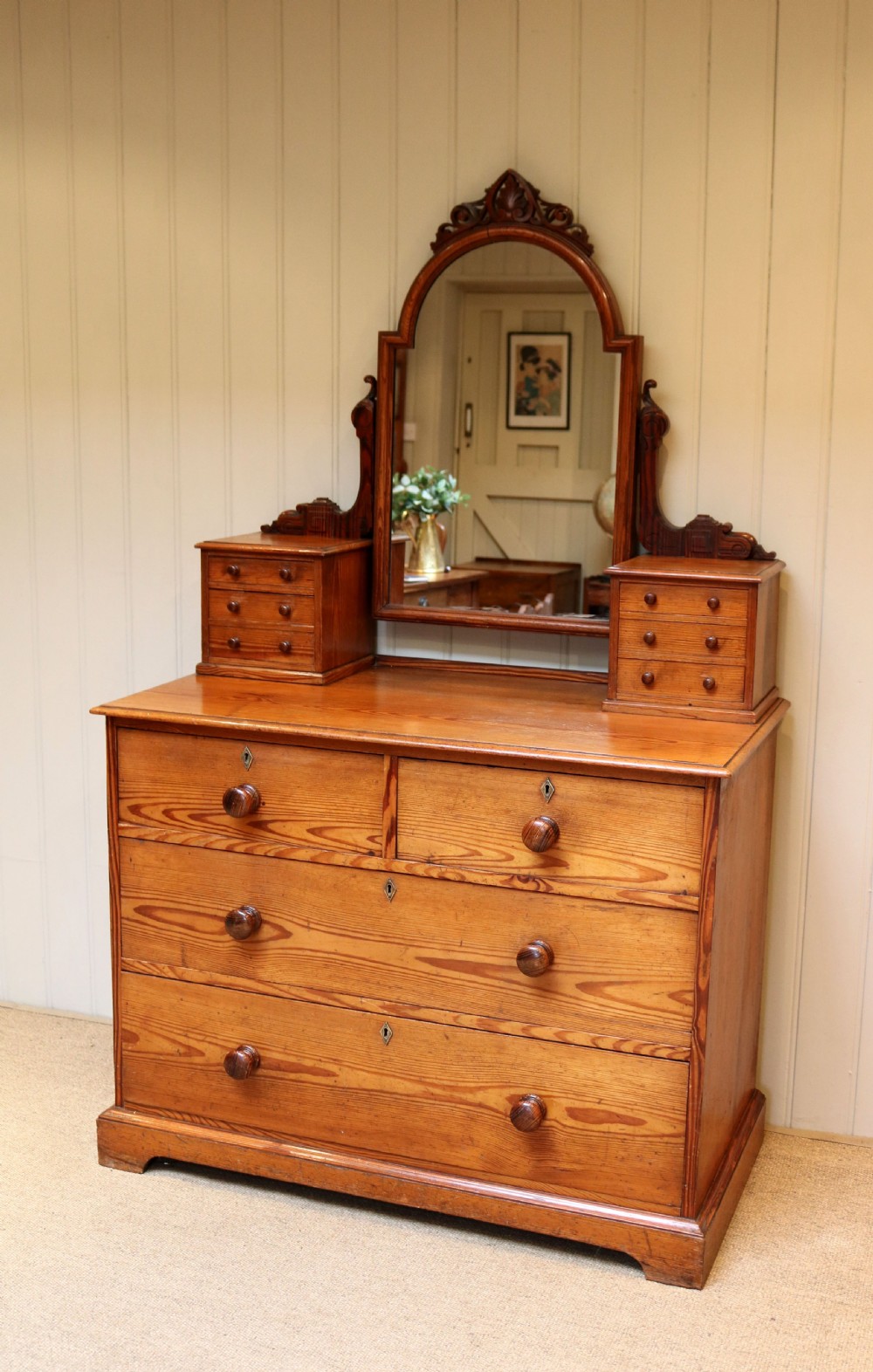 Pitch Pine Dressing Chest Of Drawers View VIII