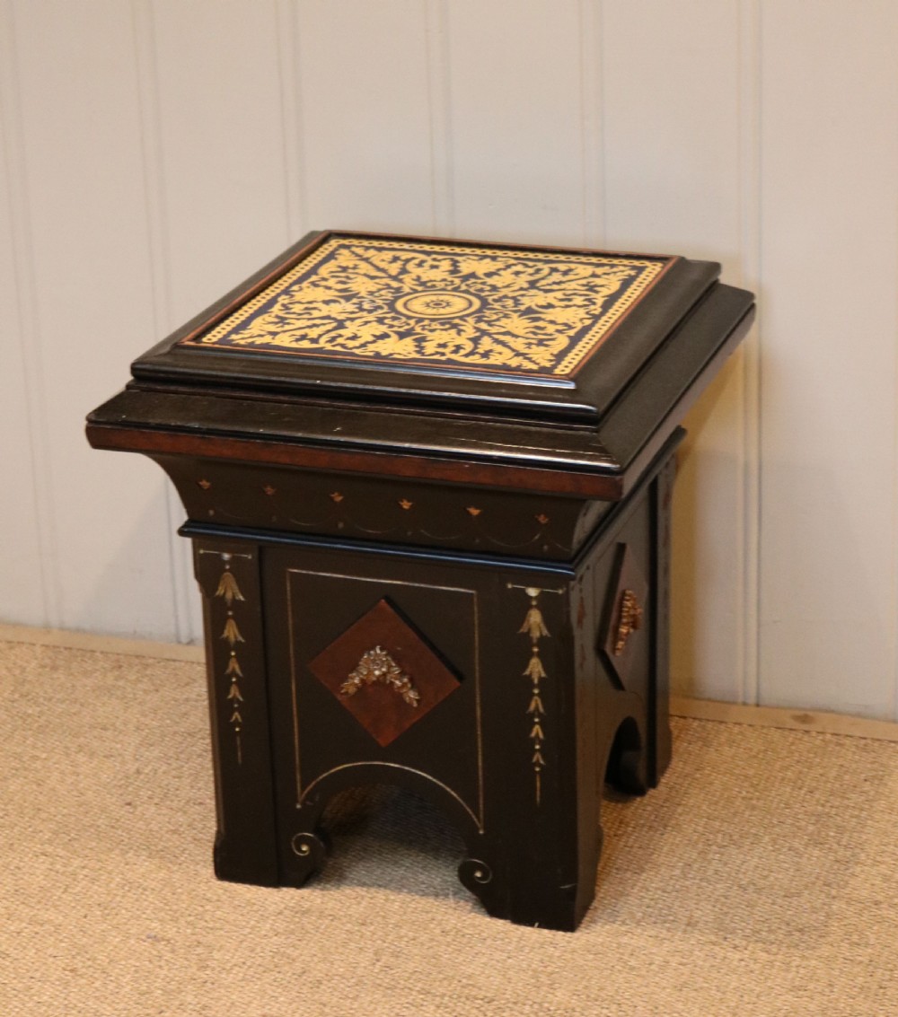 Aesthetic Period Lacquered Plant Stand View II