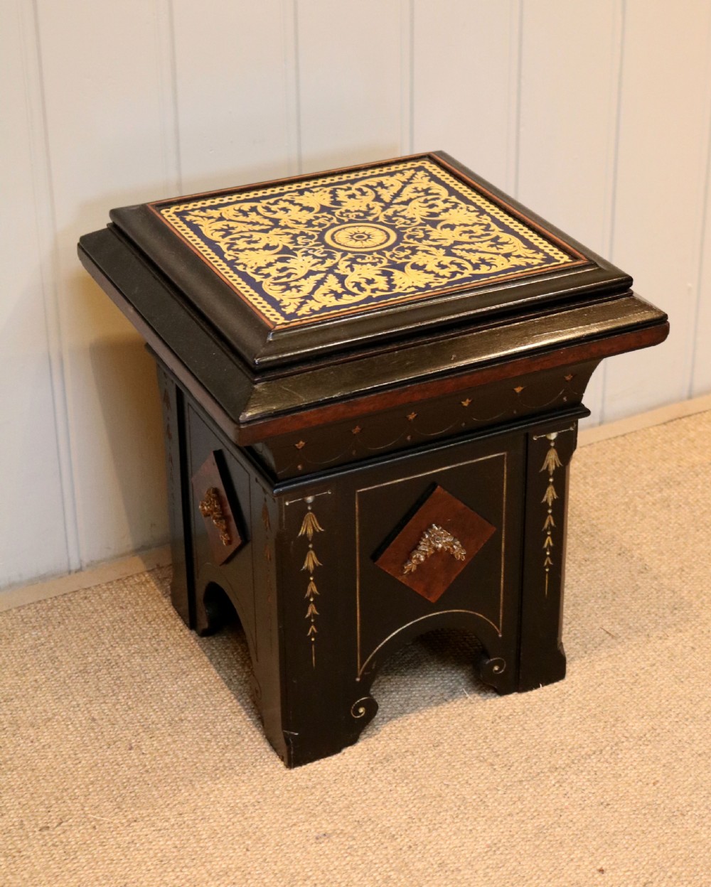 Aesthetic Period Lacquered Plant Stand View III
