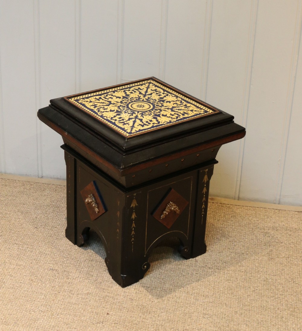 Aesthetic Period Lacquered Plant Stand View VI
