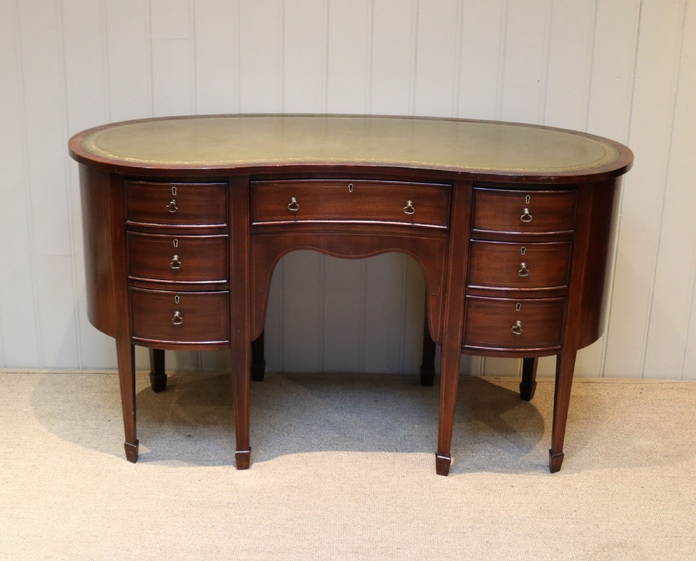Mahogany Kidney Shaped Desk