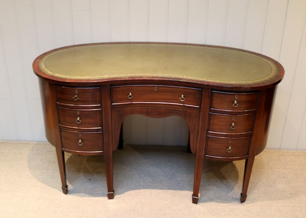Mahogany Kidney Shaped Desk View II