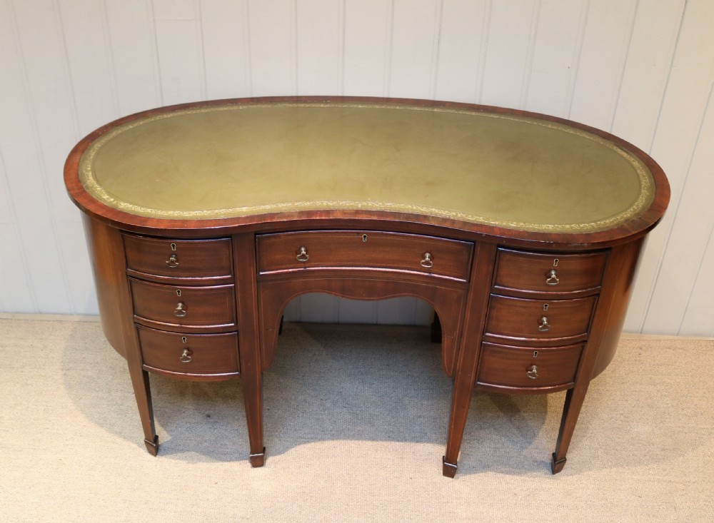 Mahogany Kidney Shaped Desk View III