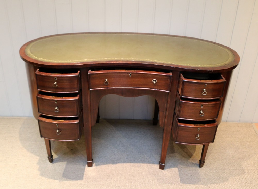 Mahogany Kidney Shaped Desk View IV