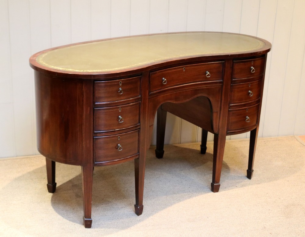 Mahogany Kidney Shaped Desk View V