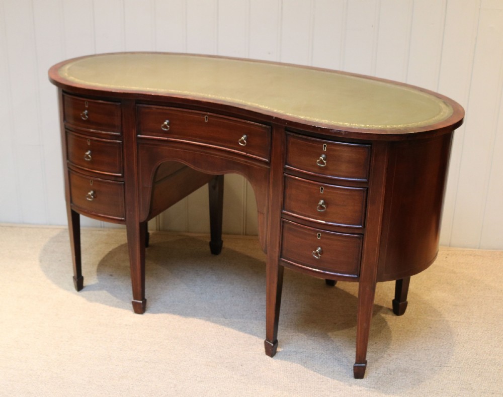 Mahogany Kidney Shaped Desk View VI