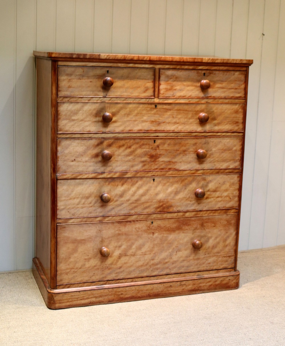 Substantial Satinwood Dressing Chest Of Drawers