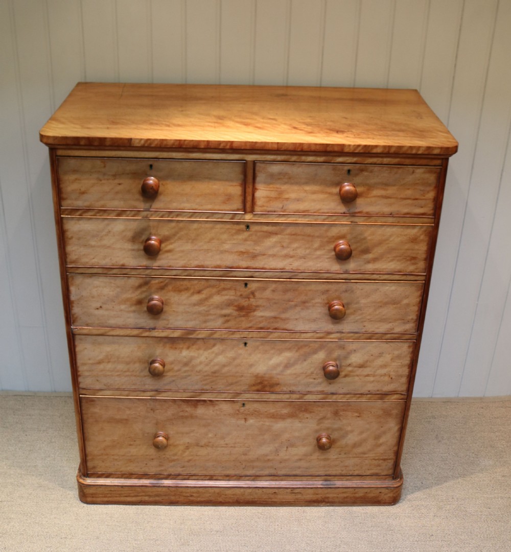 Substantial Satinwood Dressing Chest Of Drawers View IV