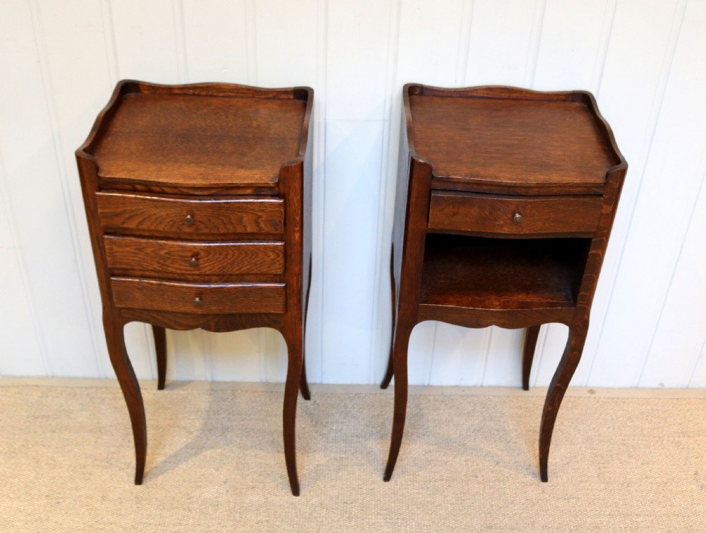 Pair Of French Oak Bedside Cabinets View V