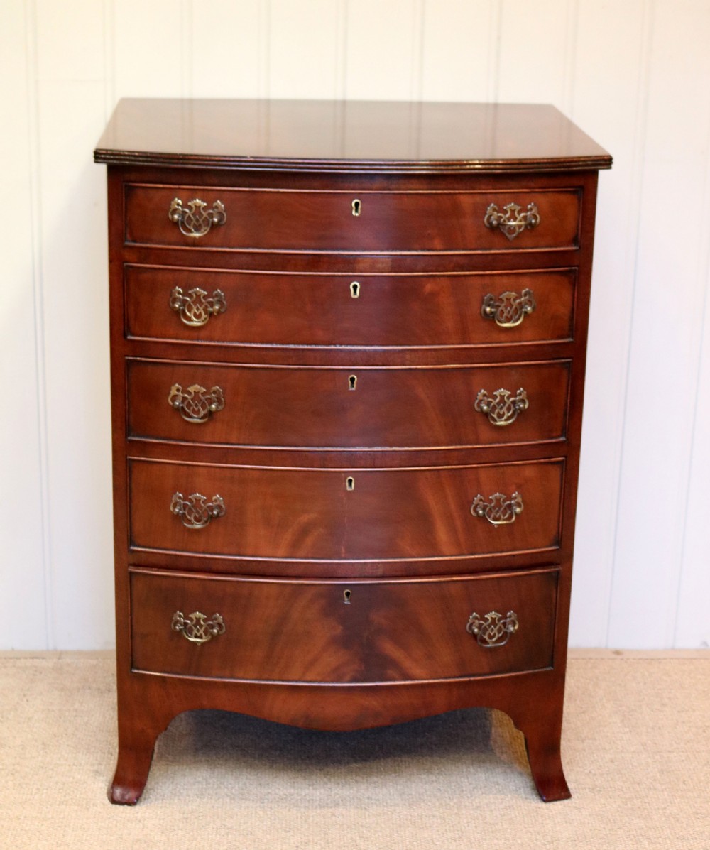 Mahogany Bow Front Chest Of Drawers
