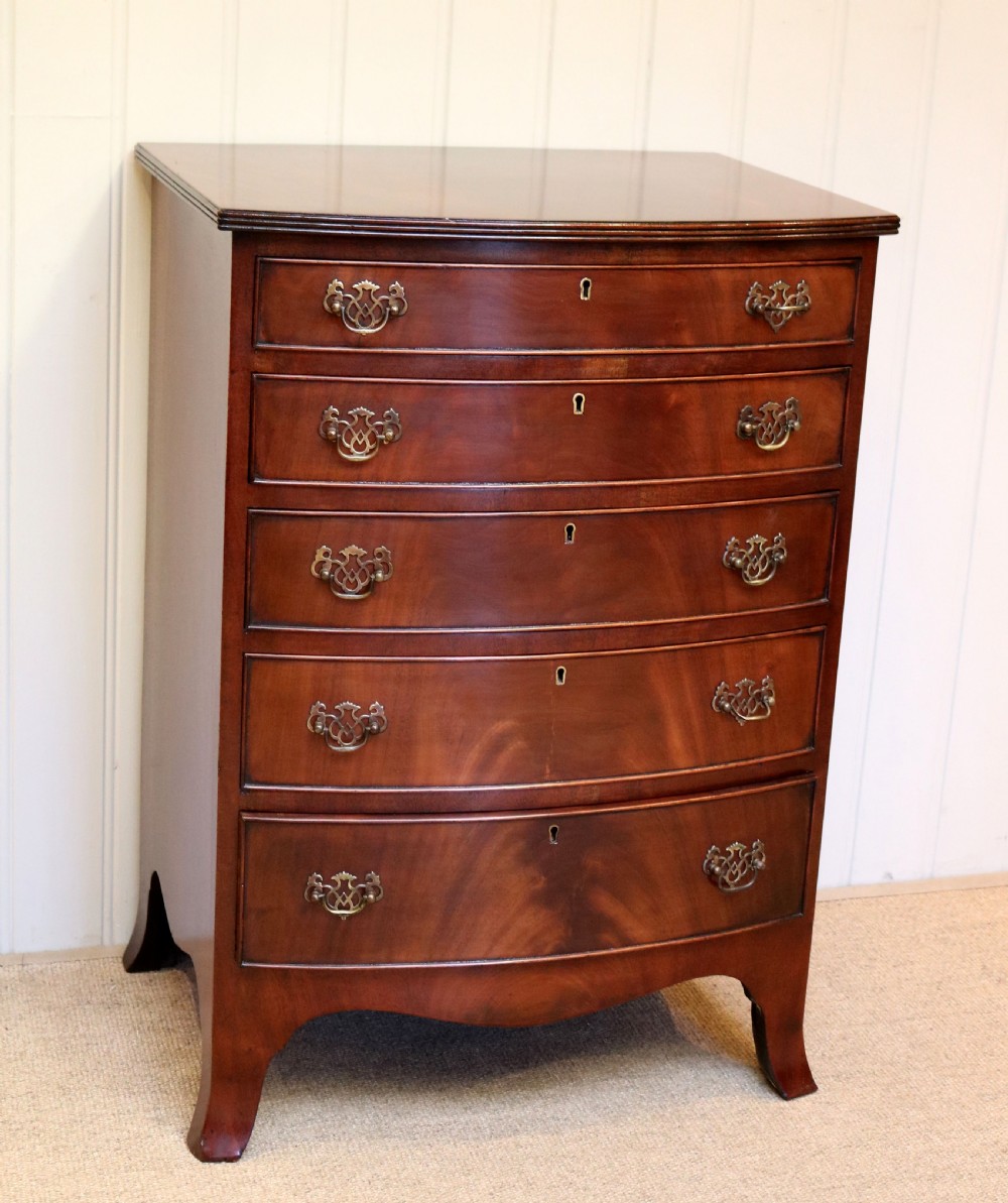 Mahogany Bow Front Chest Of Drawers View II
