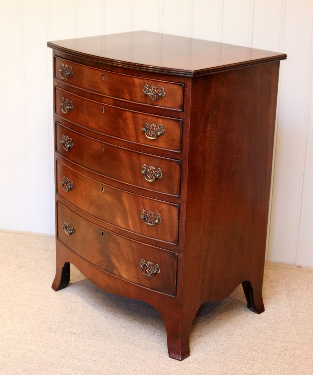 Mahogany Bow Front Chest Of Drawers View VII
