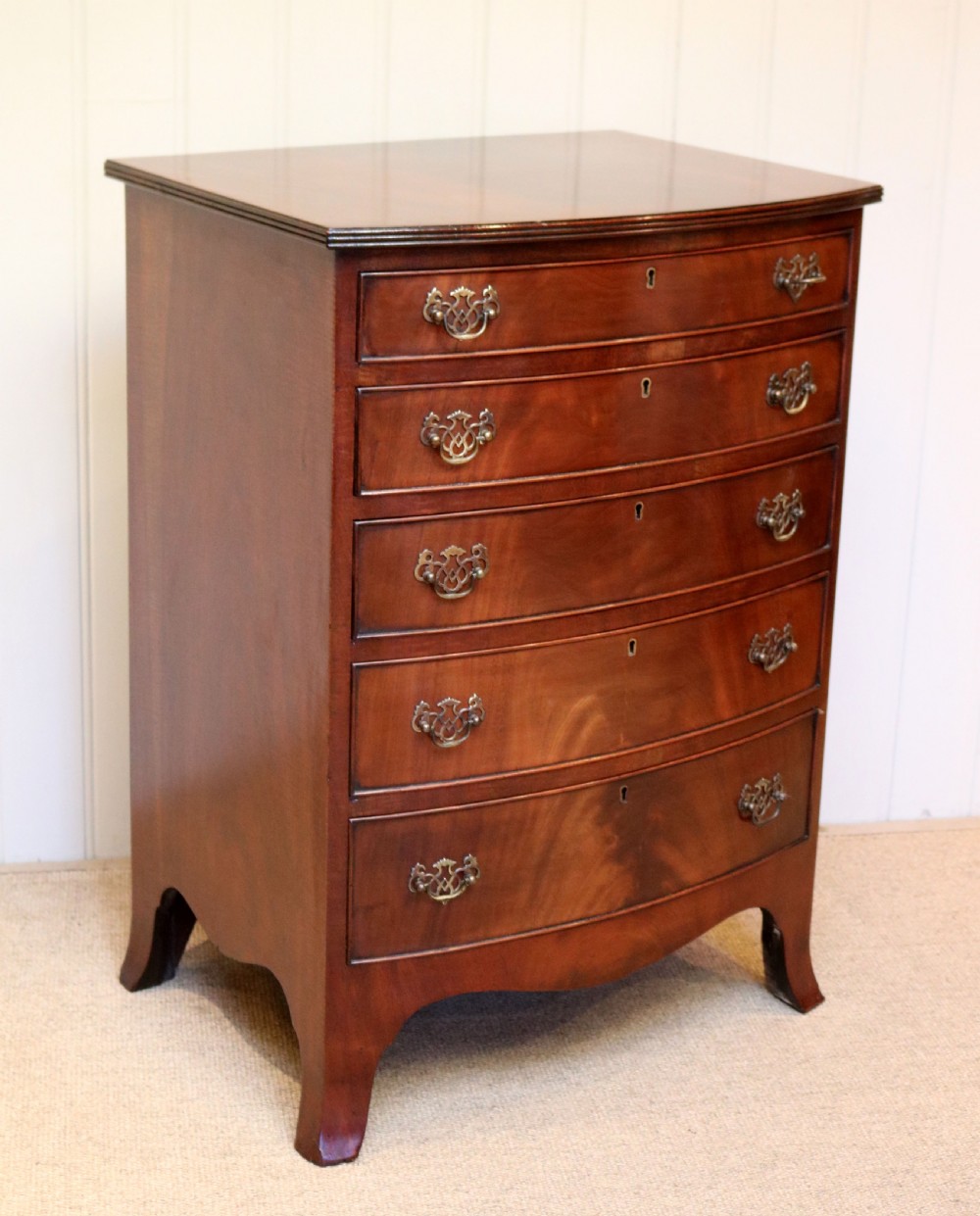 Mahogany Bow Front Chest Of Drawers View VIII