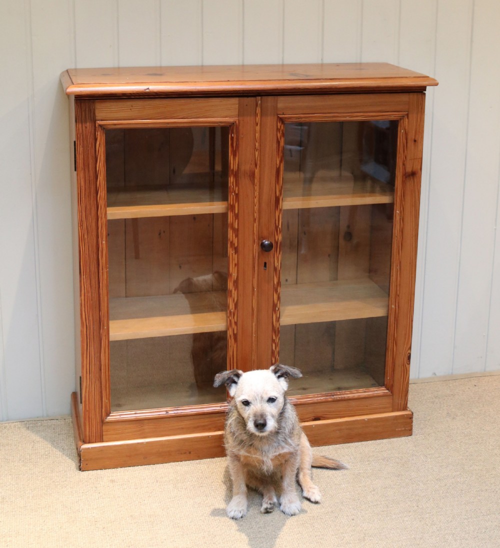 Pine Two Door Glazed Bookcase View VI