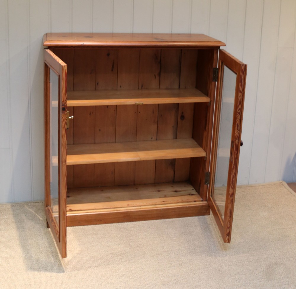 Pine Two Door Glazed Bookcase View VIII
