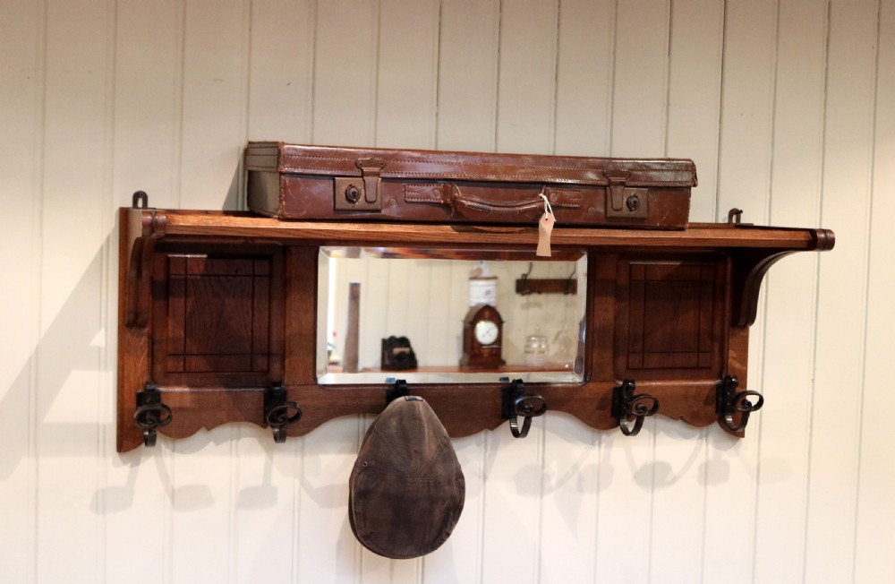 French Oak Mirrored Shelf View V