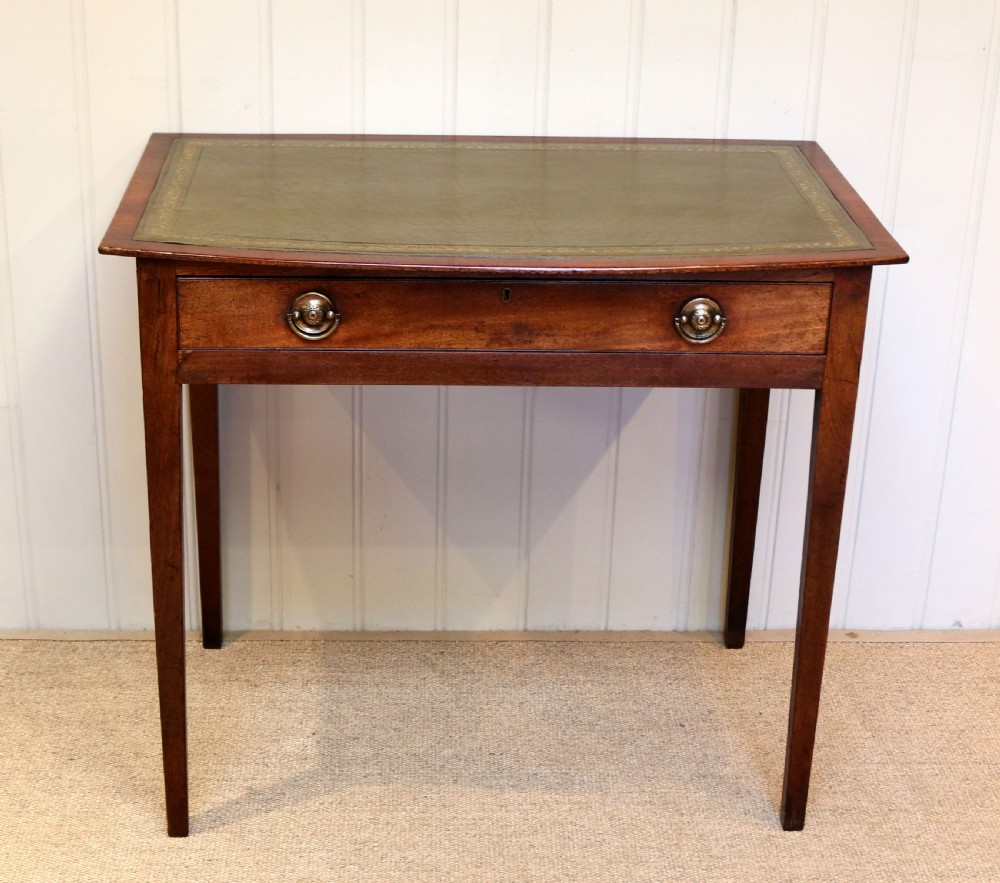 Early 19th Century Mahogany Bow Front Writing Desk
