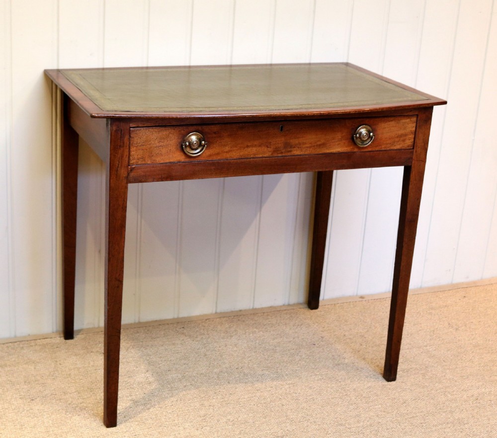 Early 19th Century Mahogany Bow Front Writing Desk View II