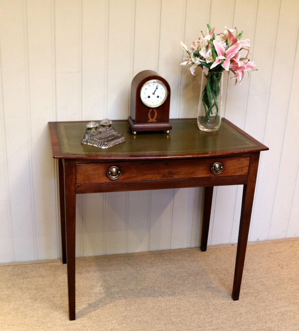 Early 19th Century Mahogany Bow Front Writing Desk View IV