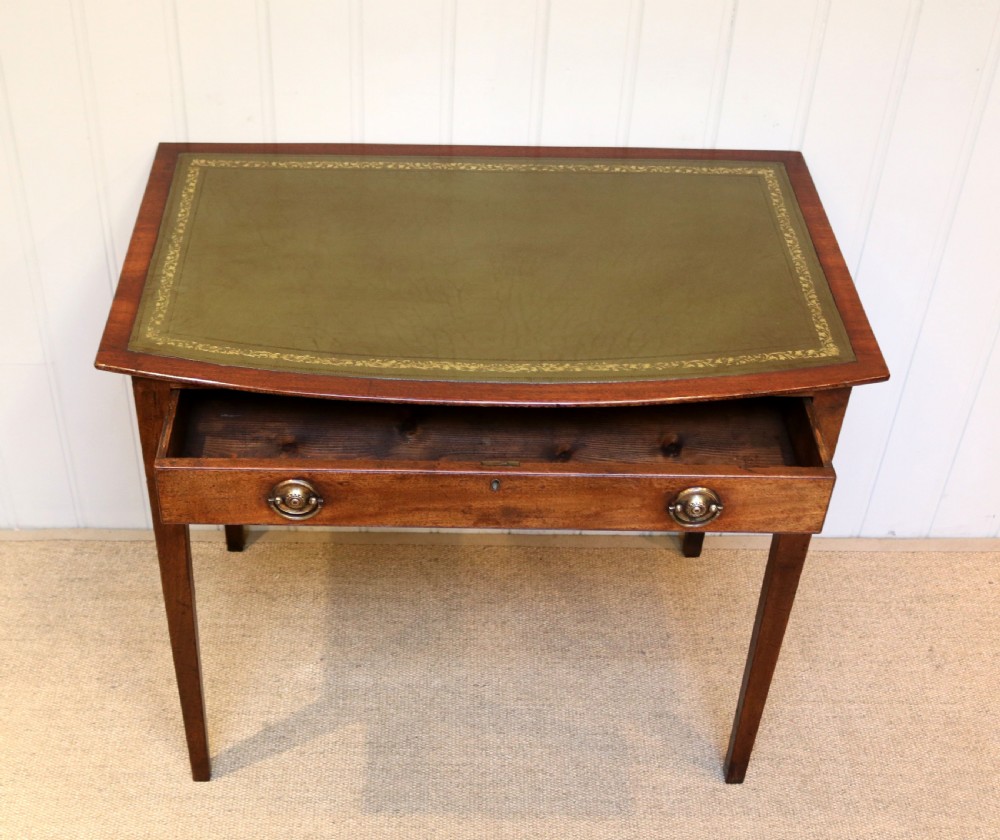 Early 19th Century Mahogany Bow Front Writing Desk View V