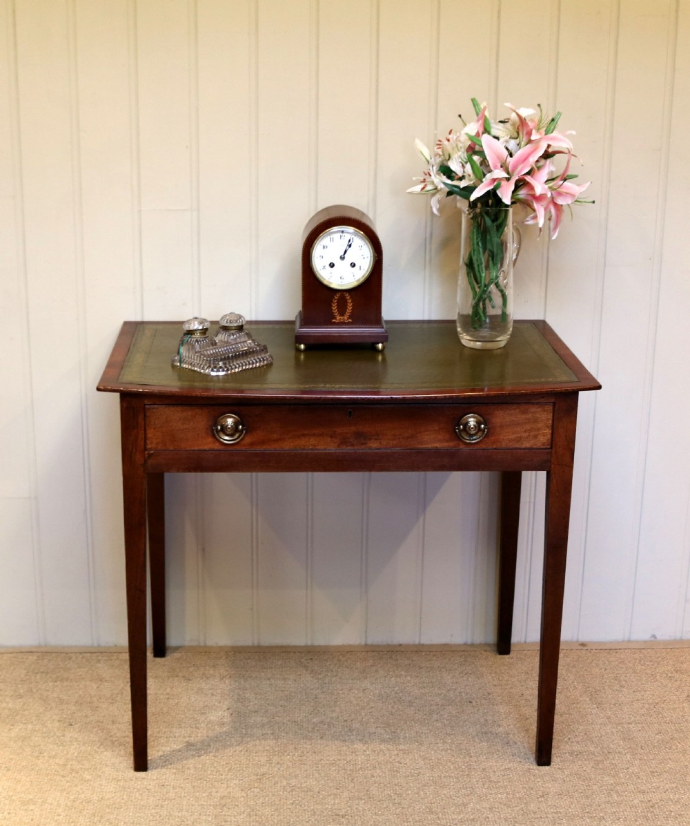 Early 19th Century Mahogany Bow Front Writing Desk View VI