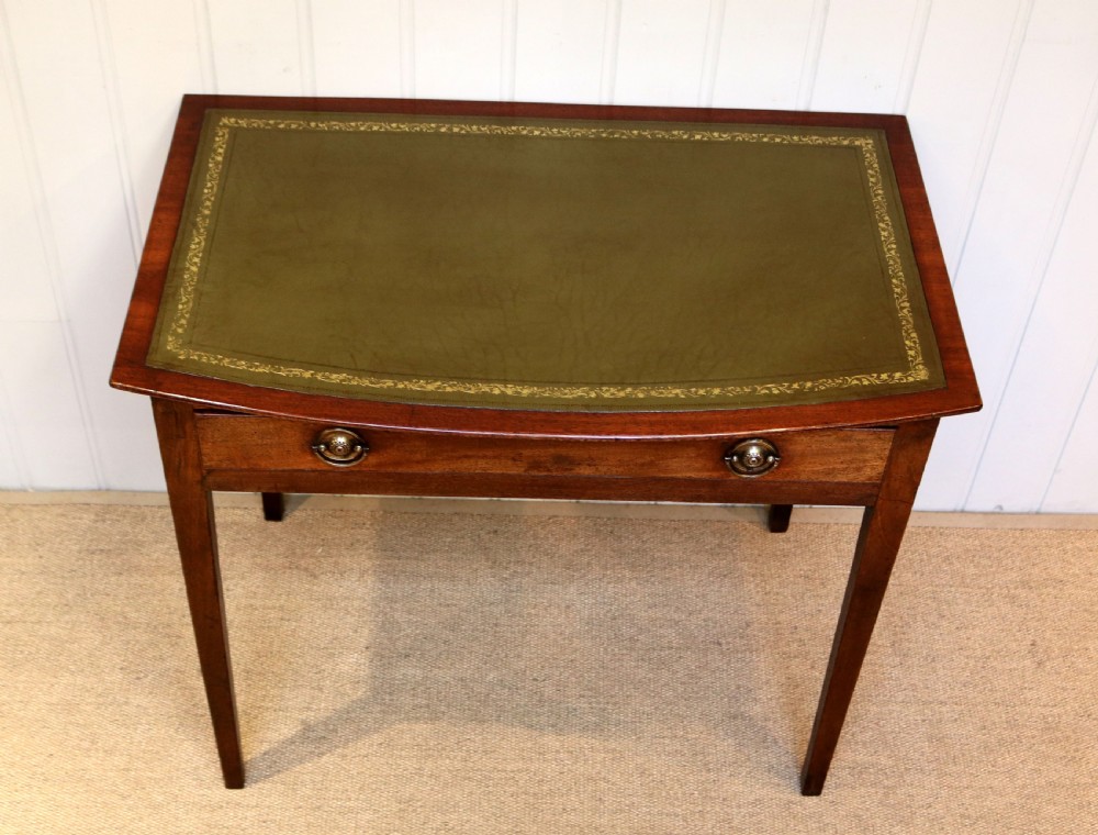 Early 19th Century Mahogany Bow Front Writing Desk View VII