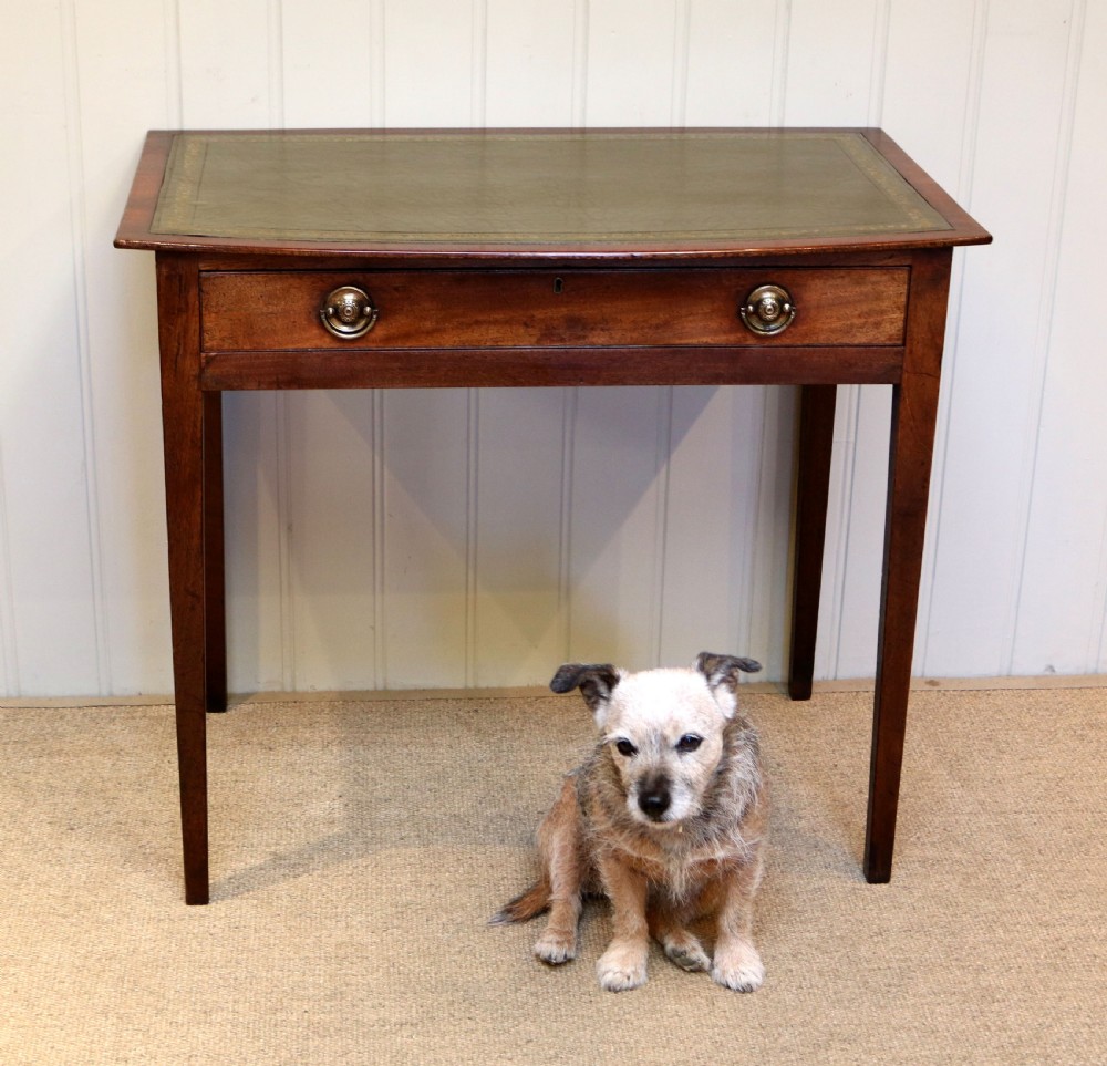 Early 19th Century Mahogany Bow Front Writing Desk View VIII