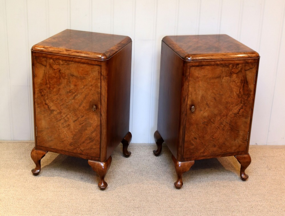 Pair Of Walnut Bedside Cabinets View II