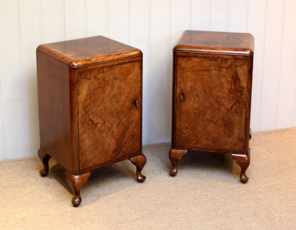 Pair Of Walnut Bedside Cabinets View III