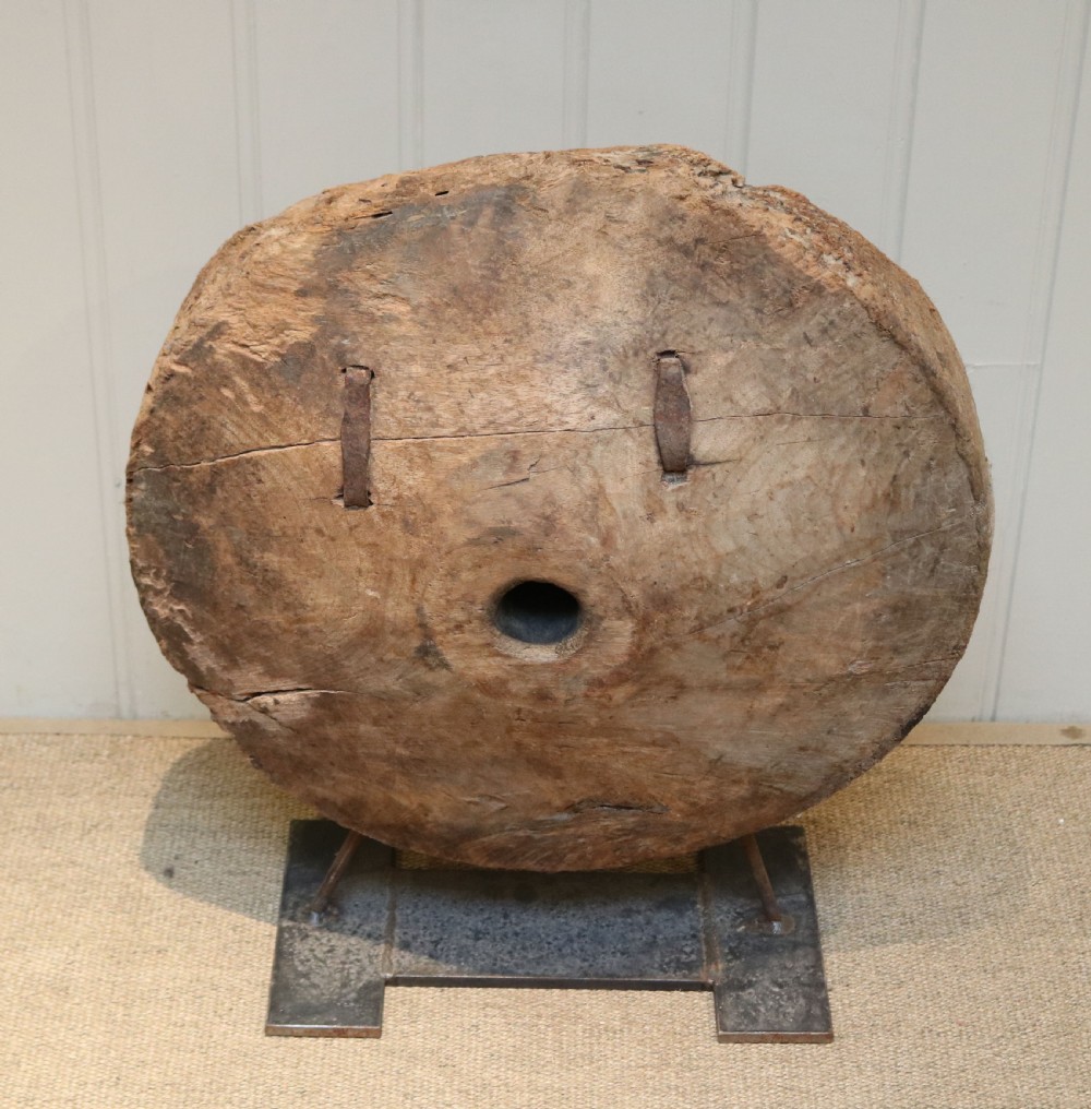 Reclaimed Wooden Industrial Pulley