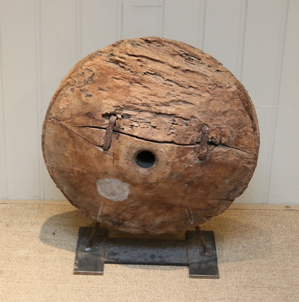 Reclaimed Wooden Industrial Pulley View V