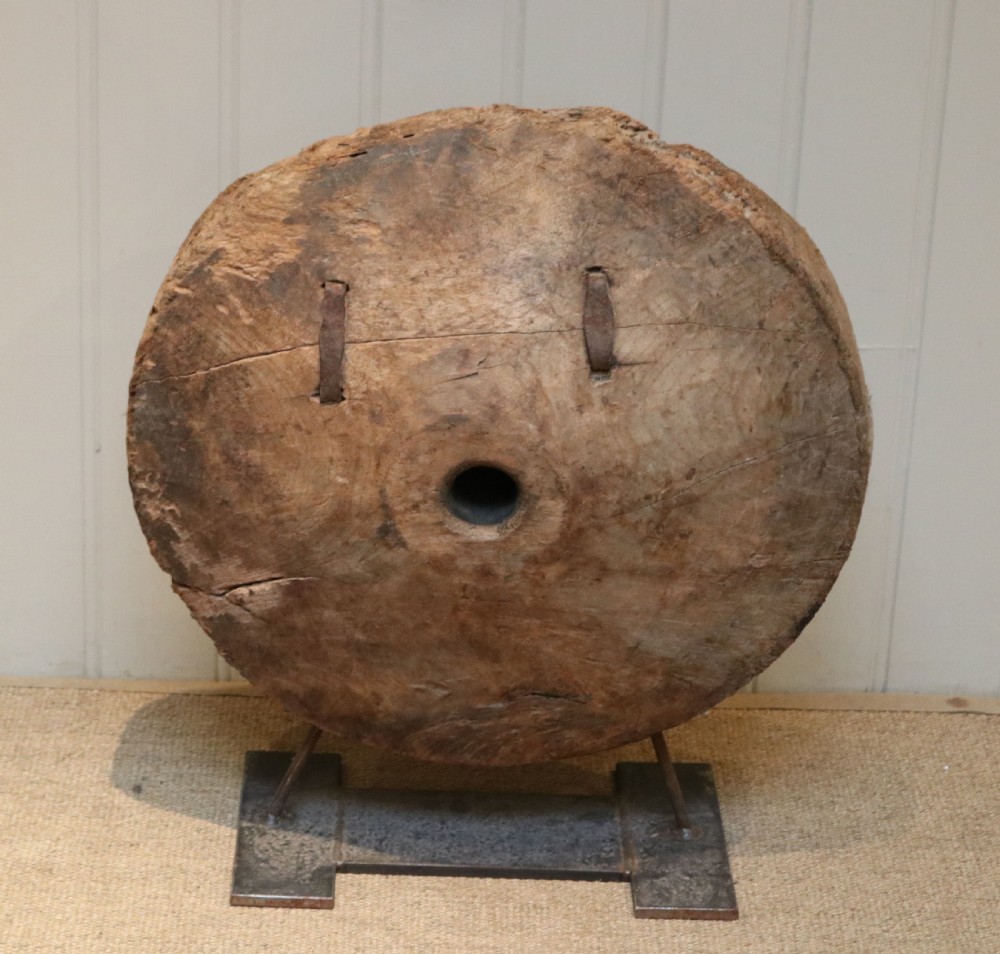 Reclaimed Wooden Industrial Pulley View VIII