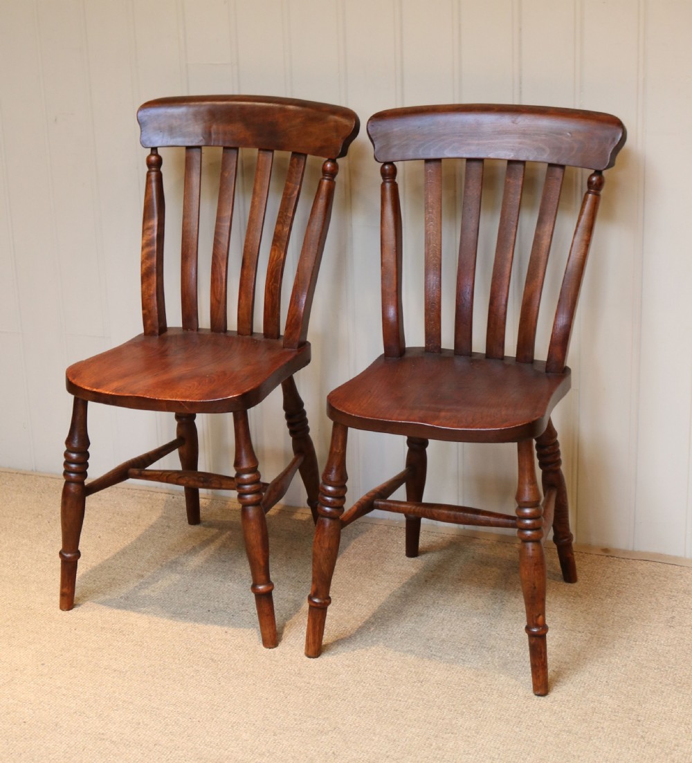 Set Of Six Matched Beech Kitchen Chairs View II