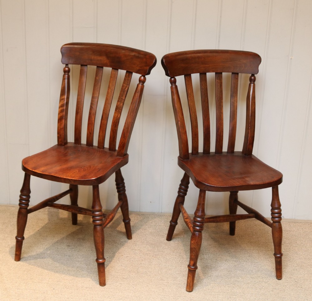 Set Of Six Matched Beech Kitchen Chairs View VI