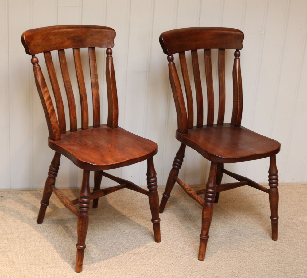 Set Of Six Matched Beech Kitchen Chairs View VIII