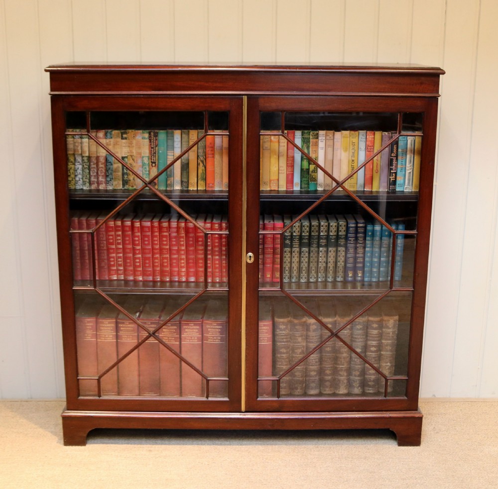 Edwardian Mahogany Glazed Bookcase