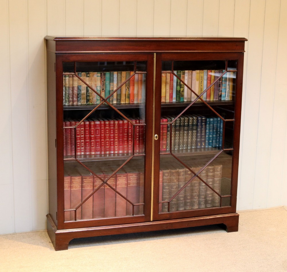 Edwardian Mahogany Glazed Bookcase View III