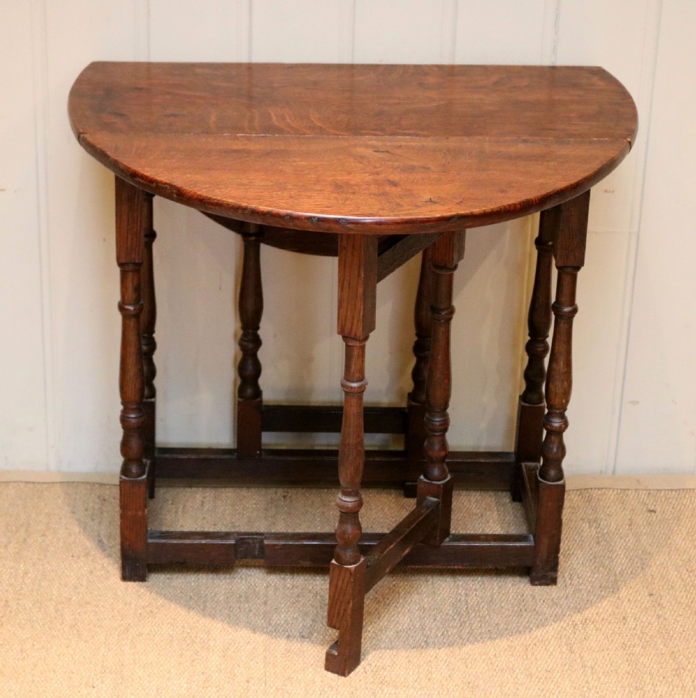 Small Oak Drop Leaf Table View IV
