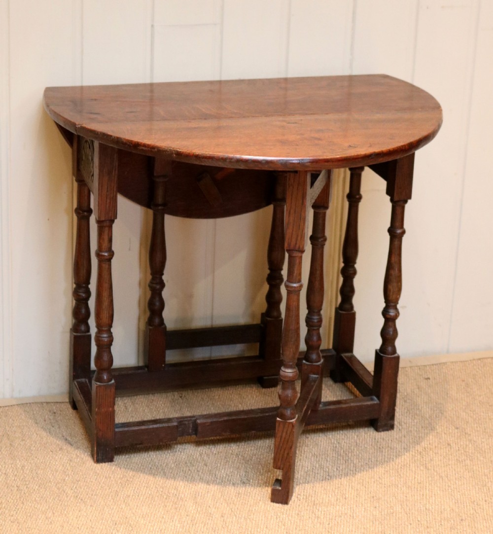 Small Oak Drop Leaf Table View VI