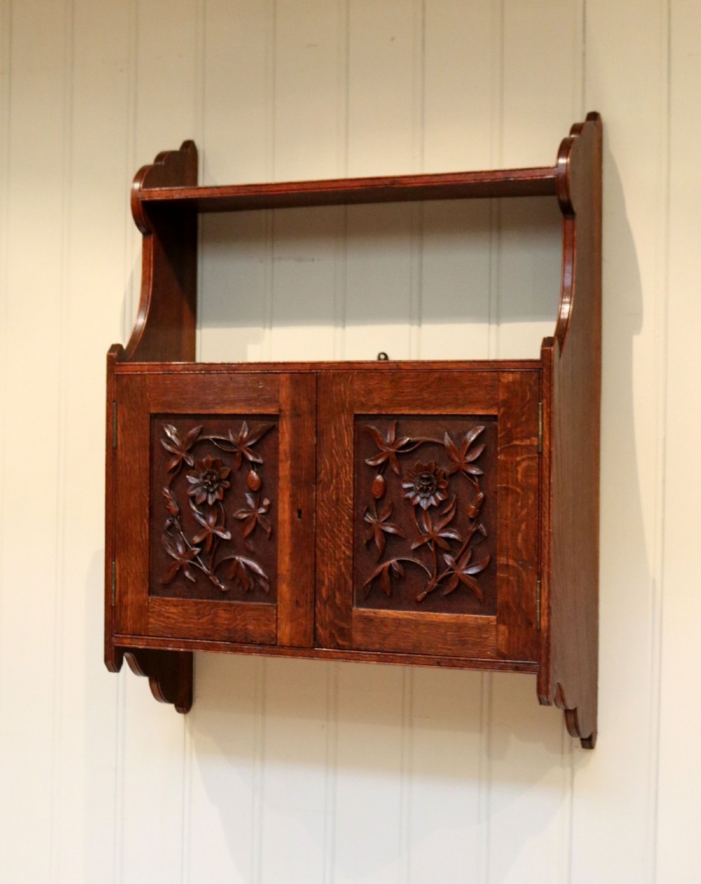 Late Victorian Oak Wall Cabinet View III