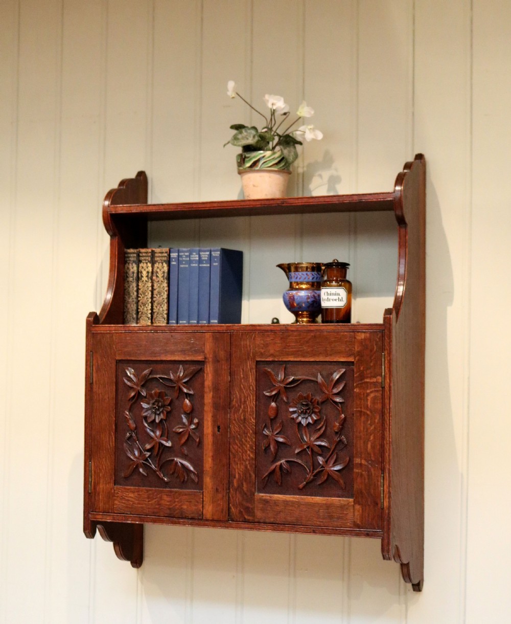 Late Victorian Oak Wall Cabinet View IV